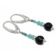  Silver 925 earrings - amazonite, apatite, tourmaline