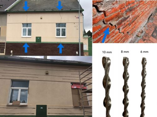 Spiral anchor for cracks in facades 10 mm x 10 m