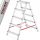 Higher ladder 3.1 m aluminum 1 x 2 up to 125 kg