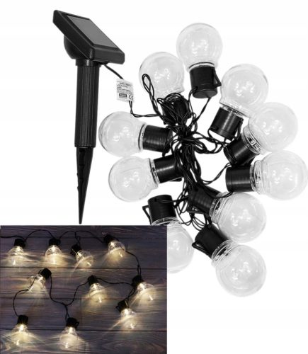  Solar garden garland, decorative transparent balls