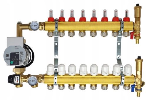  MANIFOLD 8 FOR UNDERFLOOR HEATING WITH WILO PUMP GROUP