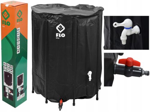 Rainwater collection tank - Rainwater tank 500 l 98 x 80 cm black