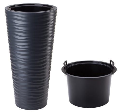  Form-Plastic Sahara Dunes Slim Flowerpot 39.5 x 79 cm Anthracite