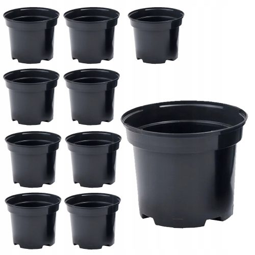  Flowerpot DonKwiat 21 cm x 21 x 16 cm Diameter 21 cm Plastic black