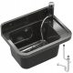 Granite sink, UTILITY COMPARTMENT WYC, black polypropylene