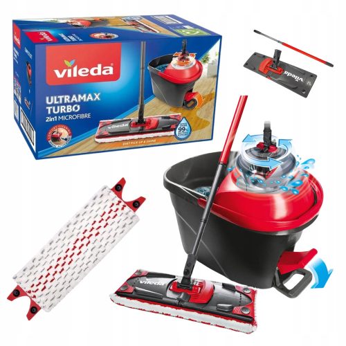 Bucket and rotary mop Vileda Ultramax Turbo flat Vileda 14 cm
