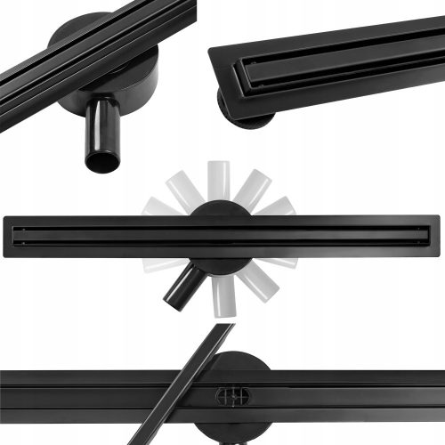 Calani ECO360 SLIM BLACK linear drain 80 cm