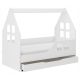  Wooden Toys House wooden bed 74 x 144 cm white