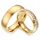  GOLD WEDDING RING ZIRCONS 316L STEEL 1PC KO3