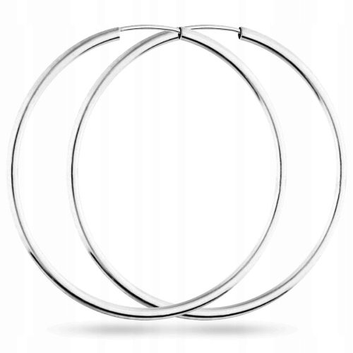  CLASSIC. BEAUTIFUL HOOP EARRINGS SILVER 925 45mm