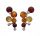  Amber Art Gutowski earrings 925 2.20 g silver