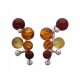  Amber Art Gutowski earrings 925 2.20 g silver