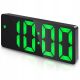 Clock for home Dufuge152 Alarm Clock, Black, Green Shades, 16 cm