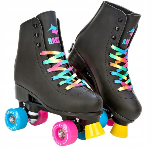  Raven Iris Black roller skates, sizes 31-34