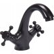 Fala Retro black pedestal washbasin faucet