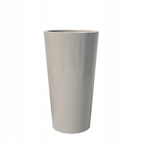  Euro3plast flowerpot 40 cm x 40 x 75 cm made of plastic, brown and beige tones, grey and silver tones