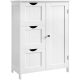 Scandinavian bathroom cabinet, white chest of drawers, 81 cm