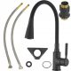 Invena MAMBA PLUS floor-standing kitchen faucet, black