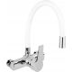 Wall-mounted kitchen faucet Fala Flexible white