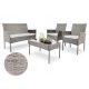 A set of garden and patio furniture Garden furniture set Contrast black metal 4-pcs.