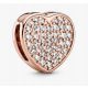  Charms REFLEXIONS rose gold heart with zircons