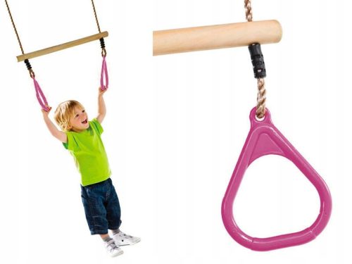 Gymnastic trapeze swing for children JF pink