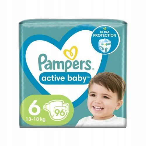  Pampers Active Baby diapers size 6, 13-18 kg 96 pcs