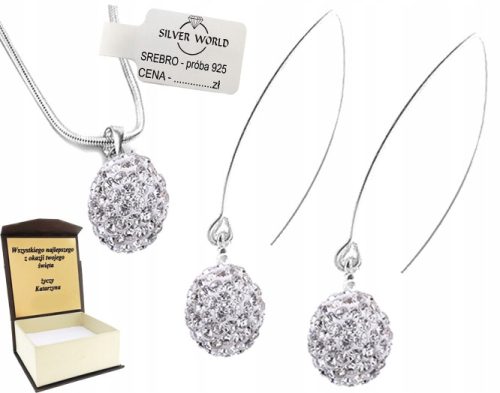  Silver World zircon jewelry silver balls