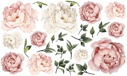  Peonies Flowers Peonies Stickers for the Wall XL 100x60