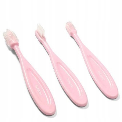  BabyOno pink toothbrushes 3 pieces