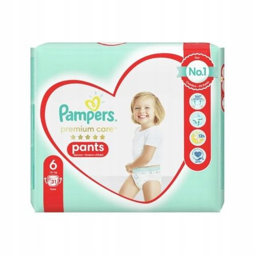  Pampers Premium Care diaper pants Size 6 31 pcs.