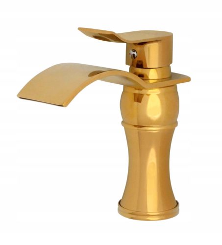 Estiva Bizanta floor-standing washbasin mixer, gold