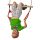 Swing for children, gymnastic trapeze, toy for the KBT playground, red