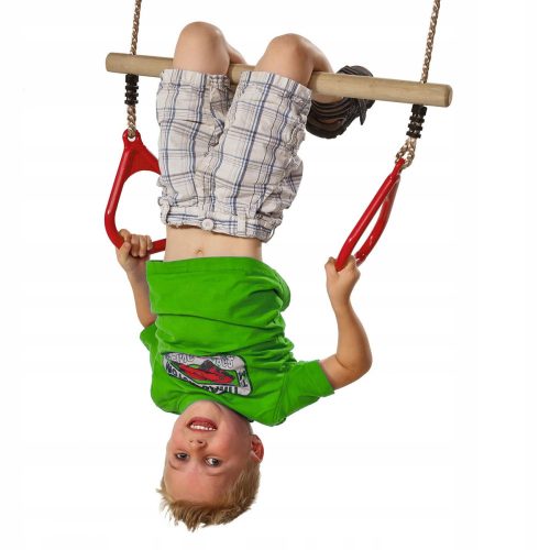 Swing for children, gymnastic trapeze, toy for the KBT playground, red