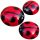  Ladybug set of 3 for garden, terrace, balcony