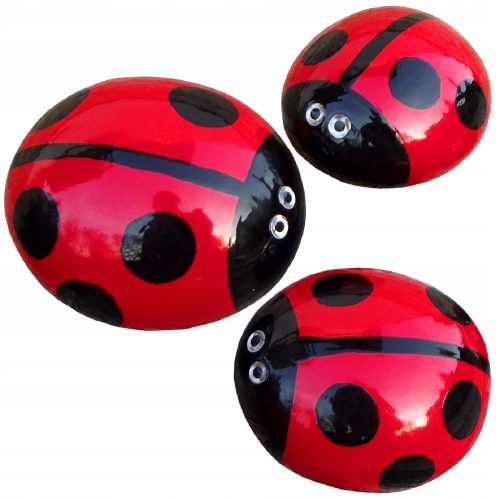  Ladybug set of 3 for garden, terrace, balcony