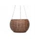  Dixiestore flowerpot, 20 cm x 23 x 18 cm, diameter 20 cm, plastic, brown and beige tones, grey and silver tones