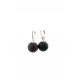  Earrings 100% AMBER ball silver 925 gift