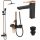  Invena Midnight surface-mounted shower set