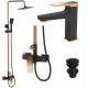  Invena Midnight surface-mounted shower set