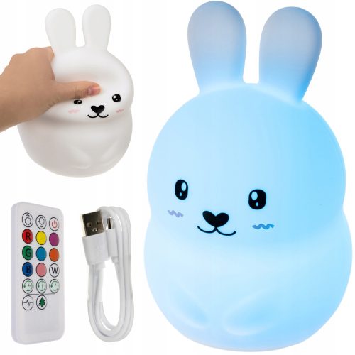 Silicone Night Lamp with Remote Control Izoxis 12529 Rabbit