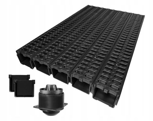 LINEAR DRAINAGE SET, 5 m tub + accessories