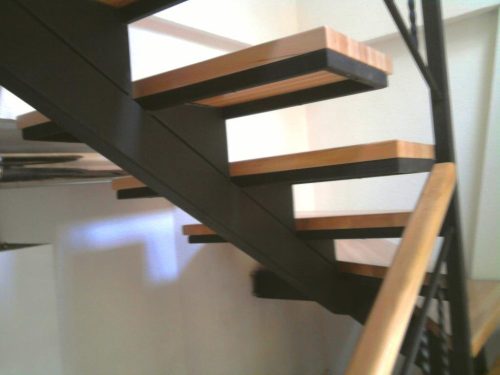 Openwork stairs, metal, steel, balustrades.