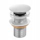 Round Click-Clack plug without overflow Yoka Home silver