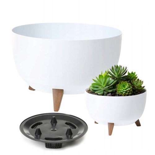  Lamela flowerpot 29 cm x 29 x 23 cm diameter 29 cm plastic white