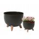 Flowerpot Lamela 29 cm x 29 x 23 cm Diameter 29 cm Plastic black