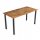 Rectangular Desk Zdesk COMPUTER DESK 137.5 x 67.5 x 72.8 cm black, Lancelot oak