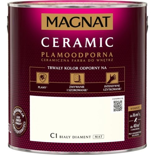 Ceramic wall paint Magnat 2.5 l White Diamond C1 matt