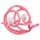  Mombella silicone teething ring with rattle, pink tones