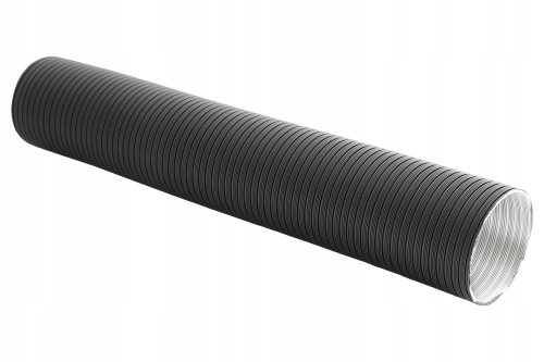 Flexible black aluminum tube REP 125 1500 mm